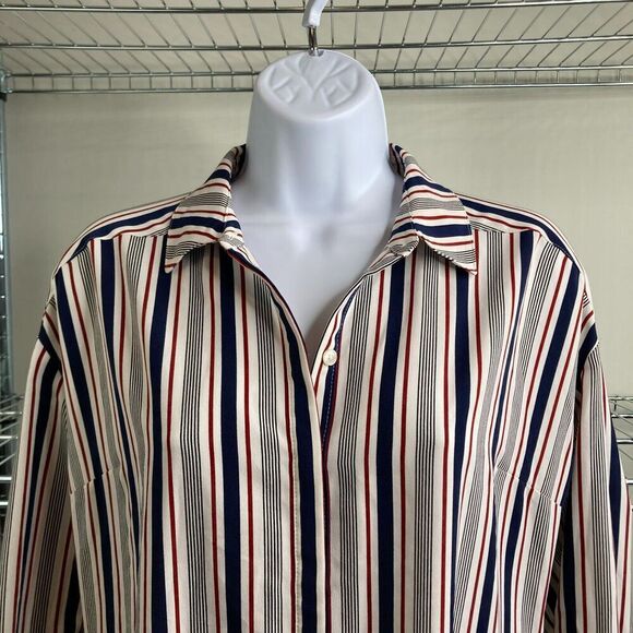 Express Women’s Vertical Striped‎ Classic Career Button-Up Shirt Dress Size S - Picture 6 of 10
